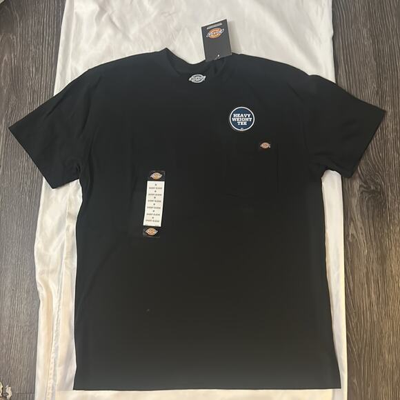 Dickies Black Short Sleeve Heavyweight Crew Tee M NEW Classic Preppy Nautical - Picture 3 of 10